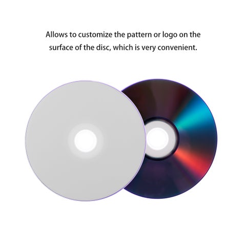 10 أقراص 8X DVD+R DL سعة 8.5 جيجابايت فارغة - 215 دقيقة - قابلة للتخصيص لحفظ البيانات وملفات الفيديو أبيض