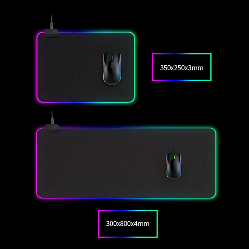 LEDs RGB Mouse Pad 14 Lighting Modes Gaming Extra Large Soft Extended Non Slip Mousepad For Computers Gamer