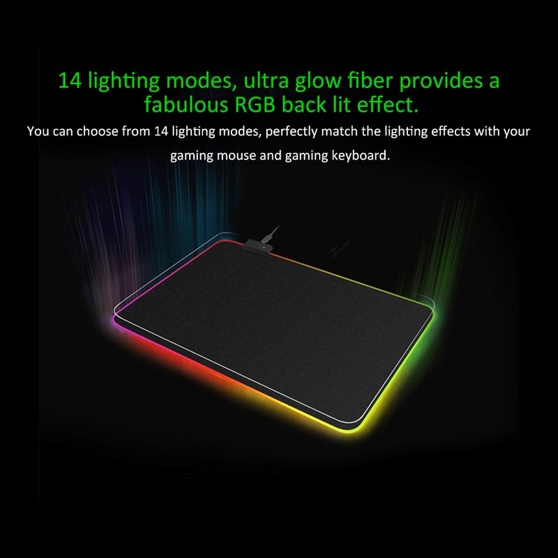 LEDs RGB Mouse Pad 14 Lighting Modes Gaming Extra Large Soft Extended Non Slip Mousepad For Computers Gamer