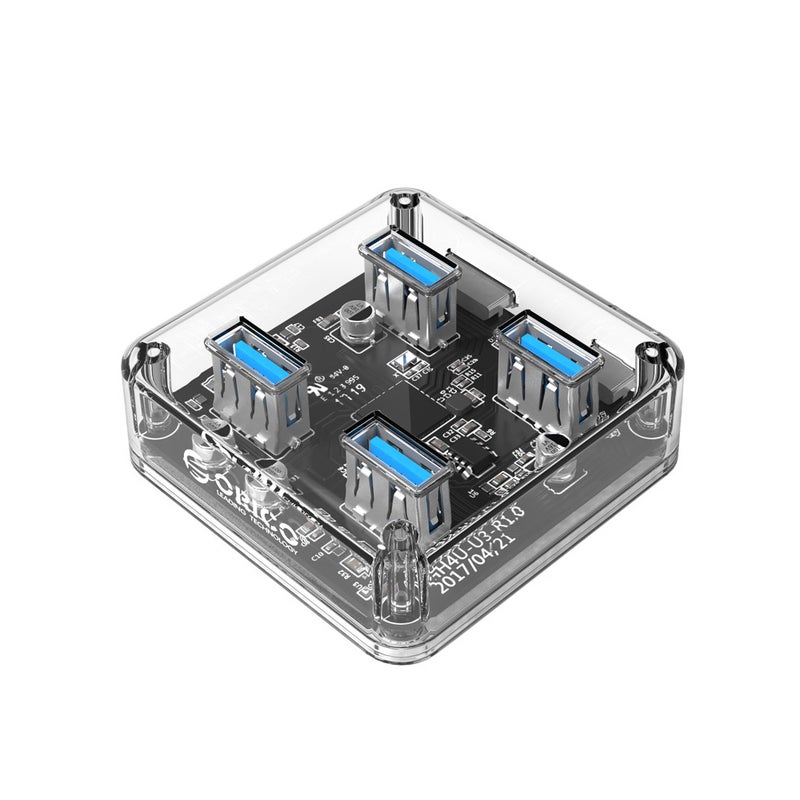 Orico MH4U-U3-03-CR 4 Ports USB3.0 Hub With Anti-Skid Pad Black  - Image 1