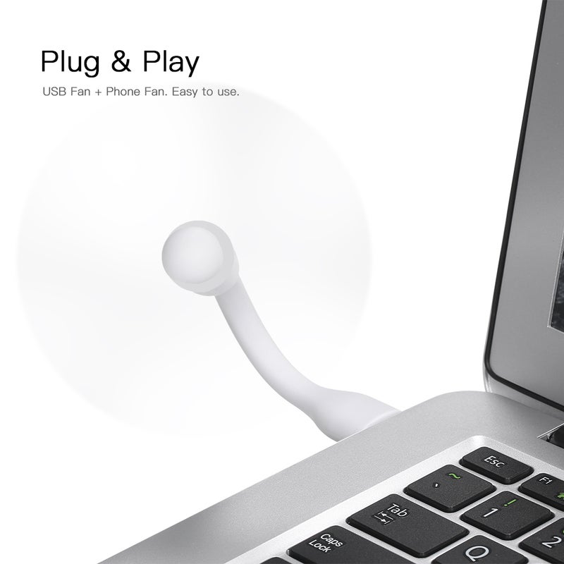 مروحة تبريد صغيرة محمولة بمنفذ USB أخضر - Image 4