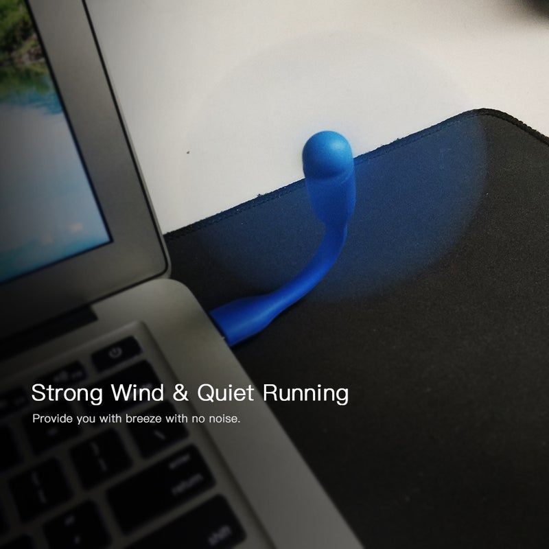 مروحة تبريد صغيرة محمولة بمنفذ USB أخضر - Image 5
