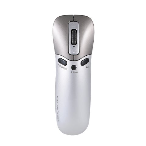 6D Multifunction Air Laser Presenter 2.4G Wireless Presenter Mouse Gyro Sensing Wireless Air Mouse PPT Remote Control Laser Presenter Grey