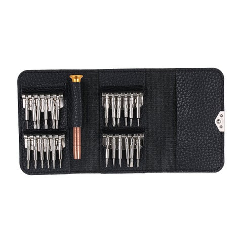 25 In 1 Precision Screwdriver Set Repair Tools Kit Black/Silver