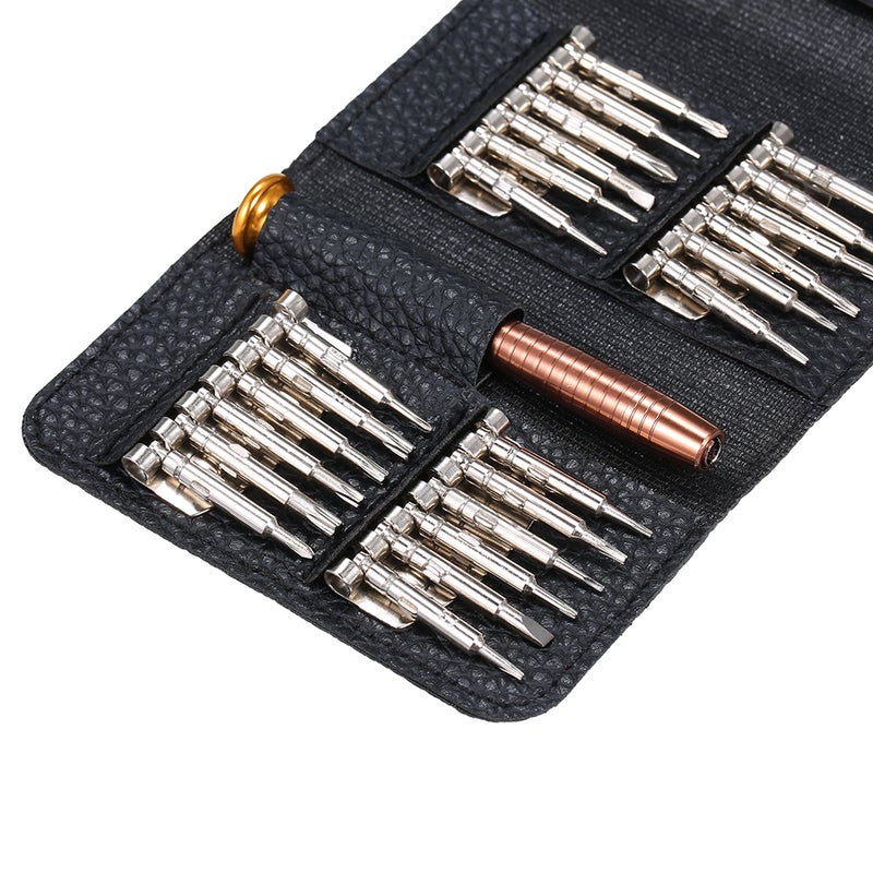 Generic - 25 In 1 Precision Screwdriver Set Repair Tools Kit Black/Silver - Image 1
