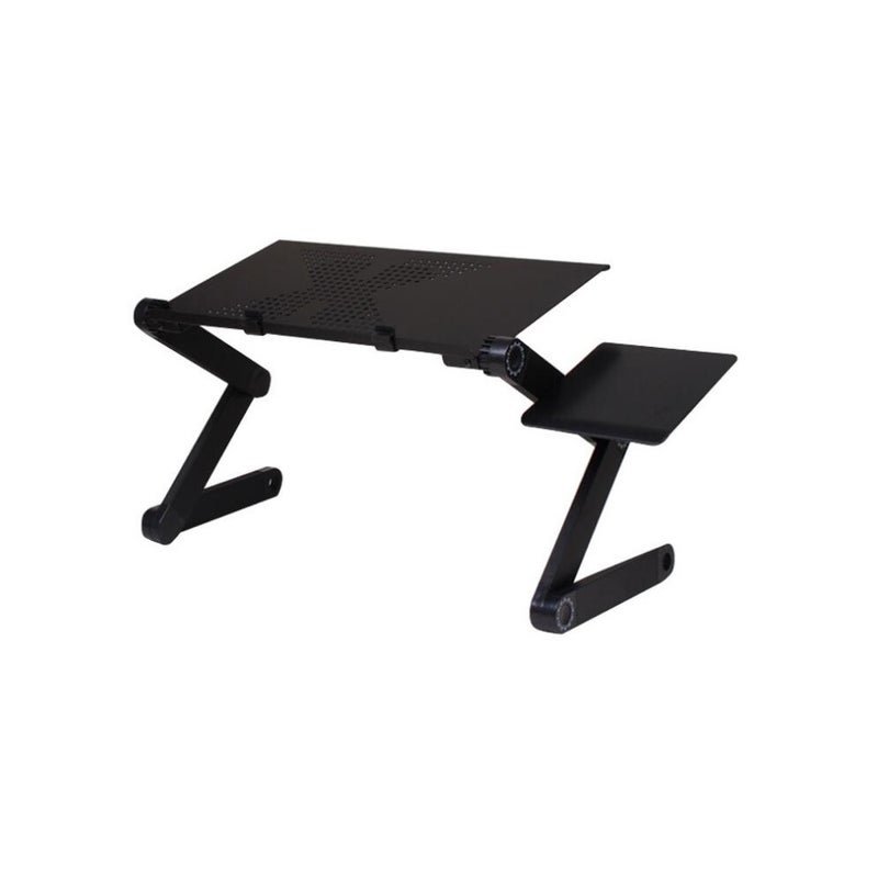 YXD-1006 Laptop Table Stand Portable Mobile Laptop Standing Desk With Mouse Pad Fully Ergonomic Mount Book Macbook Laptop Ultra-light Aluminum Bed Tray Desk Multicolour  - Image 1