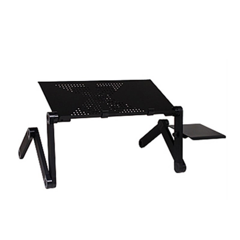 YXD-1006 Laptop Table Stand Portable Mobile Laptop Standing Desk With Mouse Pad Fully Ergonomic Mount Book Macbook Laptop Ultra-light Aluminum Bed Tray Desk Multicolour  - Image 2