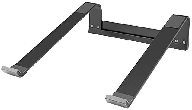 L181A Aluminum Portable Silicone Non-slip Ergonomic Laptop Holder Cooling Bracket Black  - Image 1