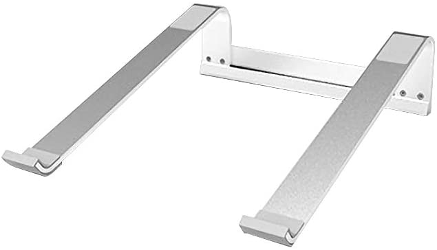 L181A Aluminum Portable Silicone Non-slip Ergonomic Laptop Holder Cooling Bracket Silver  - Image 1