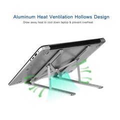 Generic Adjustable Portable Elevator Laptop Stand Silver  - Image 3