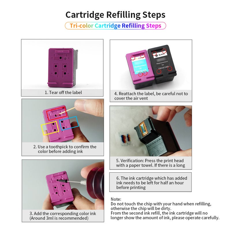 Remanufactured Ink Printer  Cartridge For HP 340XL Multicolor - Image 3