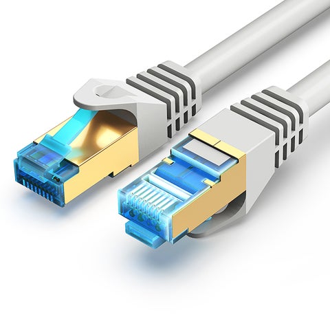 Cat.7 10Gbps RJ45 Dual Shielded SSTP Patch Cable Grey