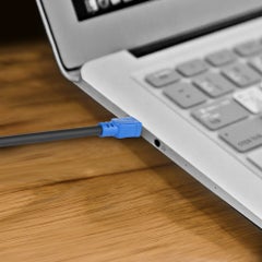 Generic High Quality 2000MHz 40Gbps Fast Transmission Stability CAT8 Pure Copper Laptop Network Cable Blue  - Image 1