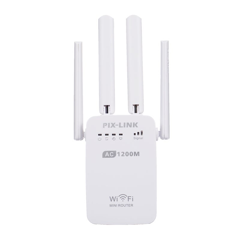 Generic - PIX-LINK AC05 1200Mbps Dual Frequency Wireless High Speed 5G Gigabit Wifi Router White - Image 1