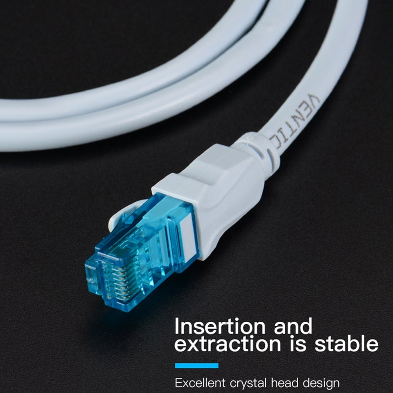 VENTION VAP-A10-S2500 High-quality Cat5E 100Mbps RJ45 Network LAN Cable White  - Image 3