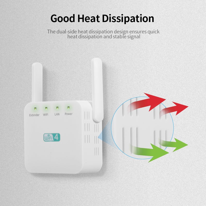 Generic - 300Mbps Wireless Repeater WiFi Range Extender Amplifier Router White - Image 1