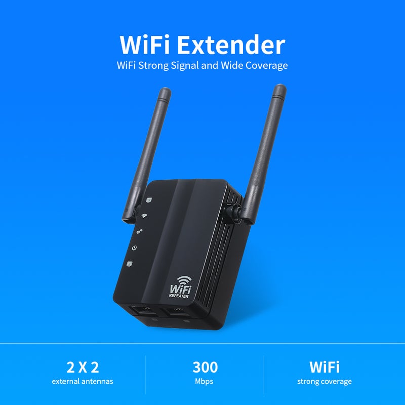 Generic Wireless WiFi Repeater Router Black  - Image 3