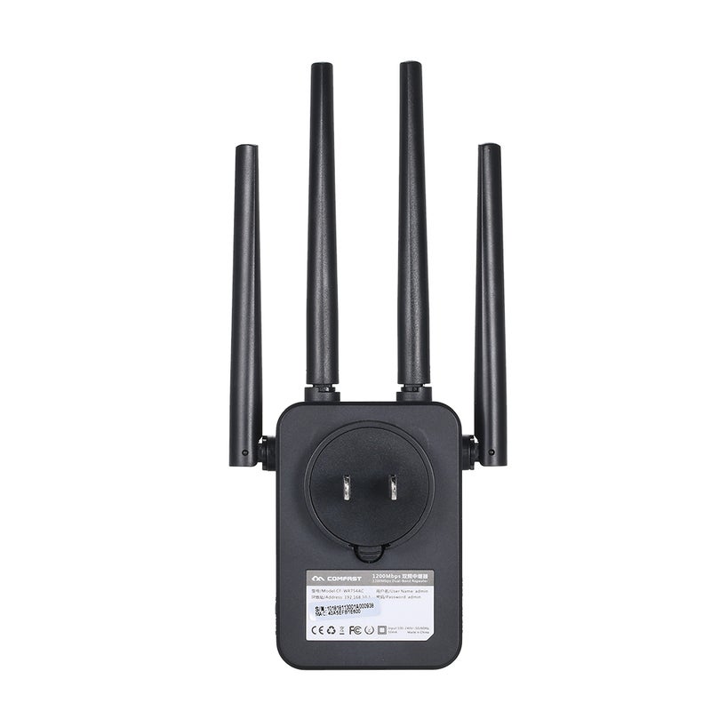 comfast Wireless WiFi Repeater Router Black  - Image 1