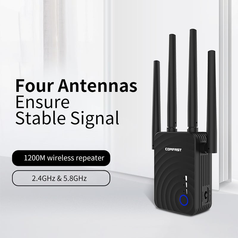 comfast Wireless WiFi Repeater Router Black  - Image 3