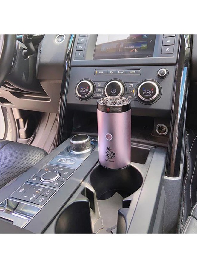 كروني موزع عطور إلكتروني محمول بمنفذ USB وردي/أسود 14x6سم - Image 5