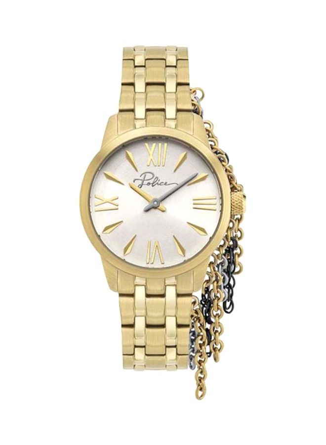 POLICE - Women's Vantaa Round Shape Stainless Steel Analog Wrist Watch 38 mm - Gold - P 16030BSG-04M - Image 1