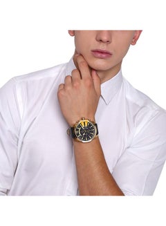 DIESEL Men's Round Shape Leather Band Chronograph Wrist Watch 54 mm - Black - DZ4344  - Image 5