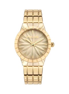 Women's Shirowa Round Shape Stainless Steel Analog Wrist Watch 33 mm - Gold - P 16039BSG-06M
