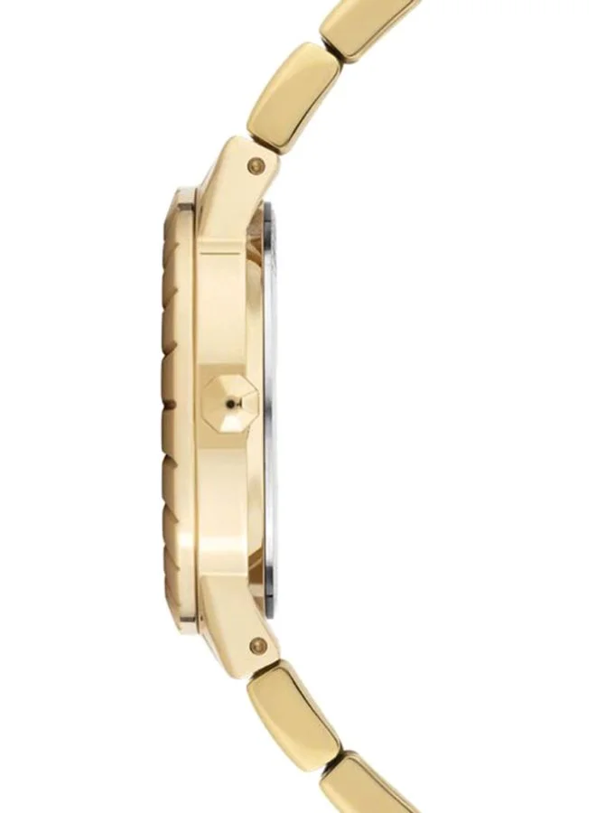 POLICE Women's Women's Shirowa Round Shape Stainless Steel Analog Wrist Watch 33 mm - Gold