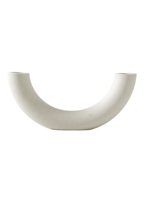 Ceramic Flower Vase White 13x3x29cm