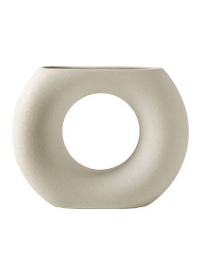 بيوينتي مزهرية من السيراميك للزهور أبيض 14x13x17سم - Image 1