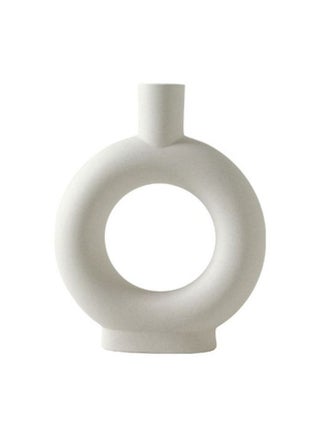 Decorative Ceramic Vase White 23x4x18cm - v1601730937/N40872839A_1