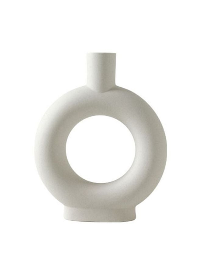 Beauenty Decorative Ceramic Vase White 23x4x18cm  - Image 1