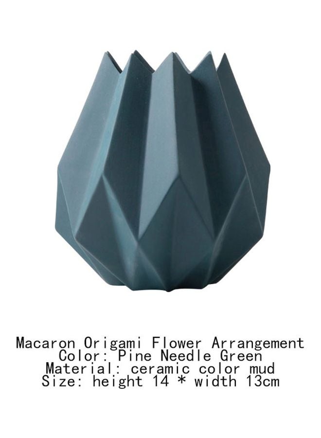 Beauenty Decorative Flower Vase Pine Needle Green 14x13cm - Image 2