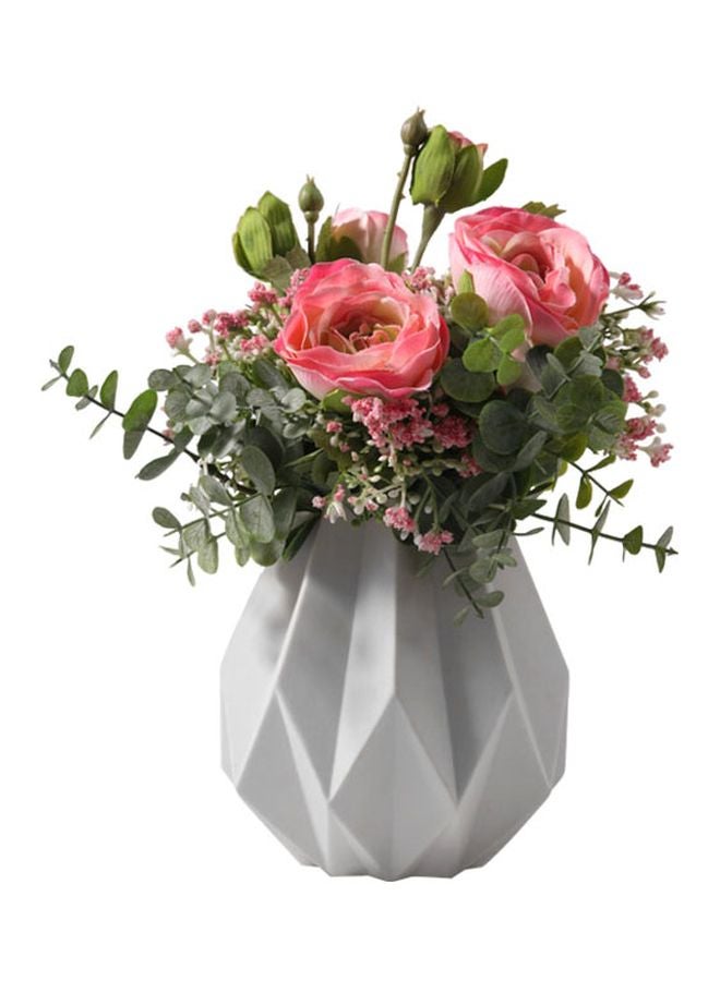 Beauenty Decorative Flower Vase Ivory 14x13cm - Image 3