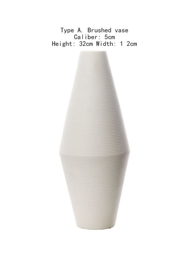 Ceramic Decorative Vase White 32cm