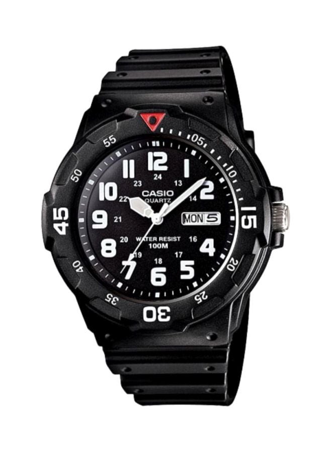 كاسيو ساعة يد بعقارب مقاومة للماء طراز MRW-200H-1B - قياس 45 مم - لون أسود للرجال - Image 1