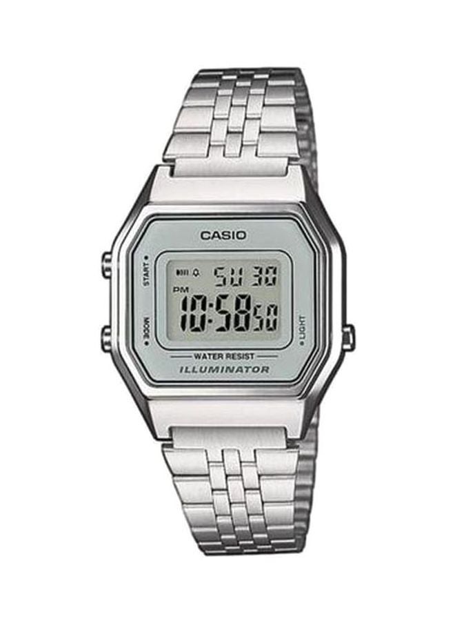 CASIO Women's Youth Water Resistant Digital Watch LA680WA-7DF - 29 mm - Silver - Image 1