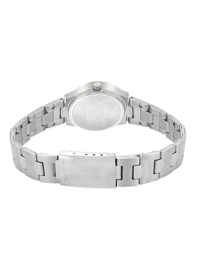 كاسيو ساعة يد إنتايسر بعقارب مقاومة للماء طراز LTP-1241D-7A2DF - مقاس 33 مم - لون فضي للنساء - Image 2