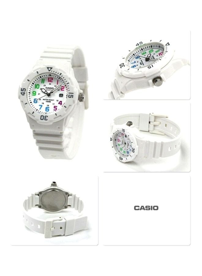 كاسيو ساعة يد شبابية بعقارب مقاومة للماء طراز LRW-200H-7BV - مقاس 34 مم - لون أبيض للنساء - Image 4