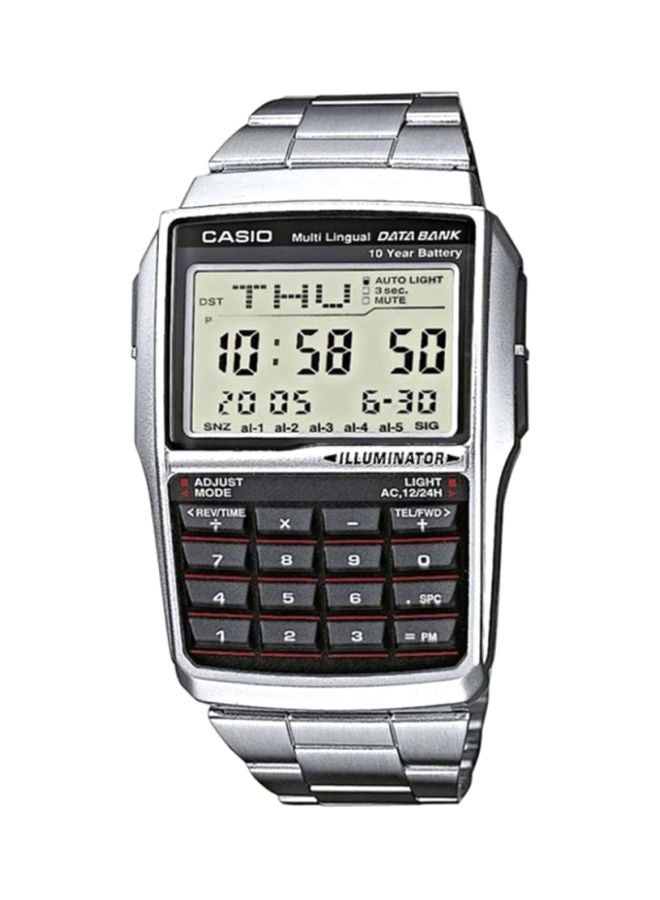 CASIO Men's Vintage Water Resistant Digital Watch DBC-32D-1A - 50 mm - Silver  - Image 1