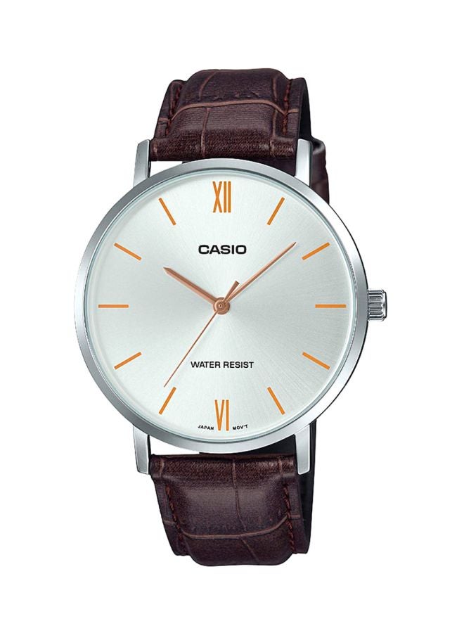 CASIO Men's Enticer Water Resistant Analog Watch MTP-VT01L-7B2UDF (A1618) - 40 mm - Brown  - Image 1