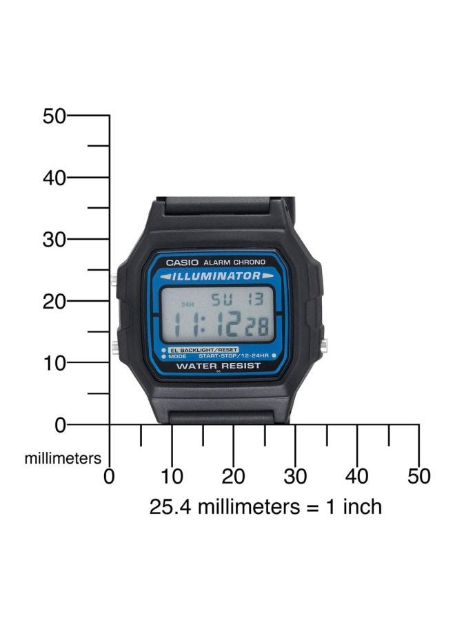 CASIO - Men's Illuminator Water Resistant Digital Watch F105W-1A - 34 mm - Black - Image 1