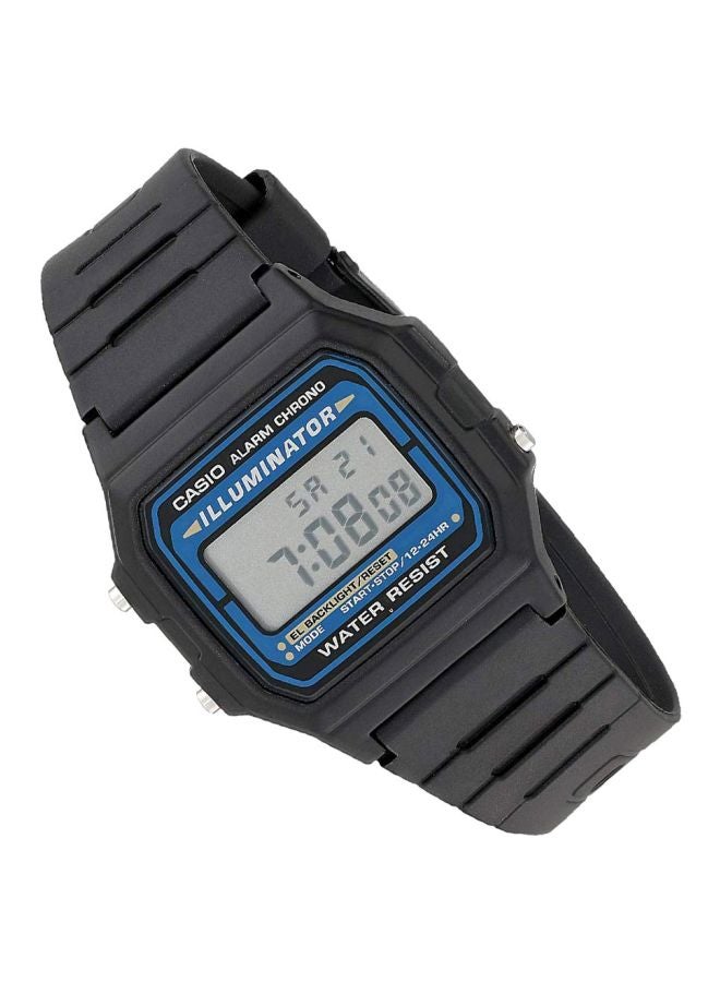 CASIO - Men's Illuminator Water Resistant Digital Watch F105W-1A - 34 mm - Black - Image 1
