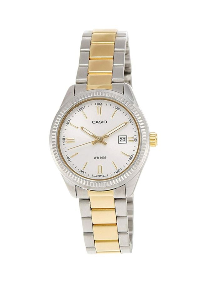 CASIO Women's Enticer Water Resistant Analog Watch LTP-1302SG-7AVDF - 30 mm - Gold/Silver - Image 1
