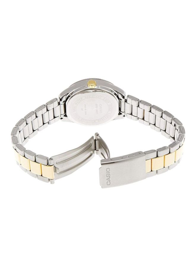 CASIO Women's Enticer Water Resistant Analog Watch LTP-1302SG-7AVDF - 30 mm - Gold/Silver - Image 2