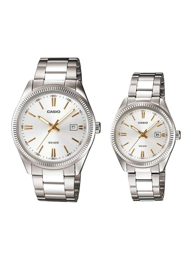 CASIO - Enticer Water Resistant Analog Watch Set MTP/LTP-1302D-7A2V - Image 1