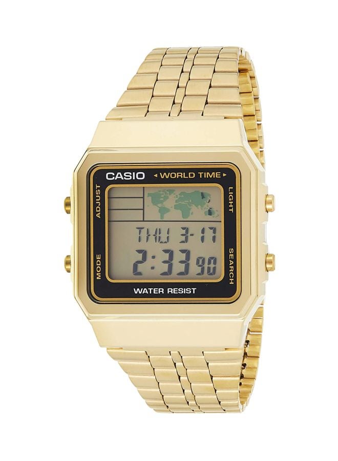 CASIO Men's Vintage Youth Water Resistant Digital Watch A500WGA-9 - 34 mm - Gold - Image 1