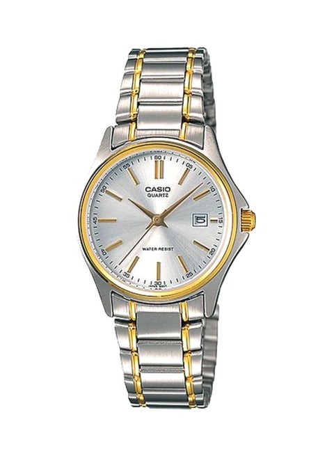 Women's Enticer Water Resistant Analog Watch LTP-1183G-7A - 28 mm - Silver/Gold