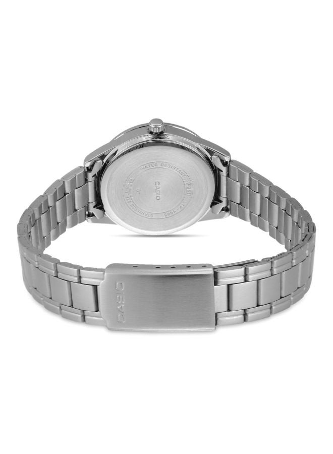 كاسيو ساعة يد دريس تايم بيس بعقارب ومقاومة للماء طراز LTP-V005D-7B2UDF - مقاس 28 مم - لون فضي للنساء - Image 2