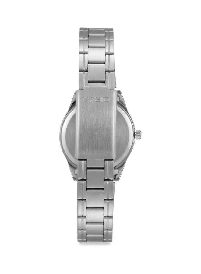 كاسيو ساعة يد دريس تايم بيس بعقارب ومقاومة للماء طراز LTP-V005D-7B2UDF - مقاس 28 مم - لون فضي للنساء - Image 5